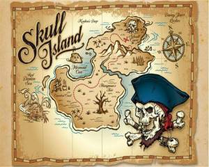 Раскраска карта пиратская #1 #334704