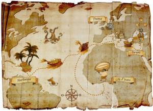 Раскраска карта пиратская #2 #334705