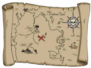 Раскраска карта пиратская #7 #334710