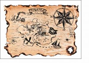 Раскраска карта пиратская #14 #334717