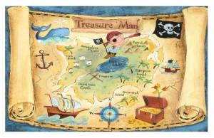 Раскраска карта пиратская #16 #334719