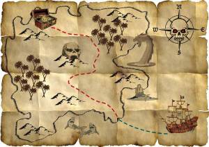 Раскраска карта пиратская #18 #334721