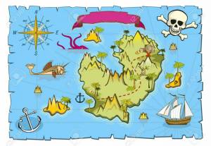 Раскраска карта пиратская #20 #334723