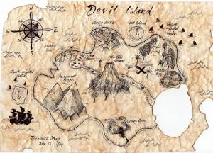 Раскраска карта пиратская #21 #334724