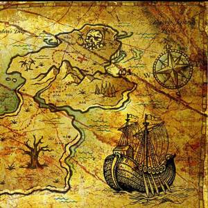 Раскраска карта пиратская #25 #334728