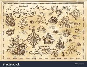 Раскраска карта пиратская #29 #334732