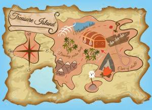 Раскраска карта пиратская #36 #334739