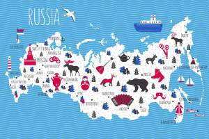 Раскраска карта россии для детей #21 #334877