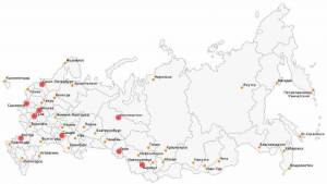 Раскраска карта россии с городами #11 #334943
