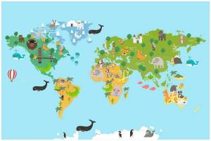 Раскраска карта россии с животными #6 #334977