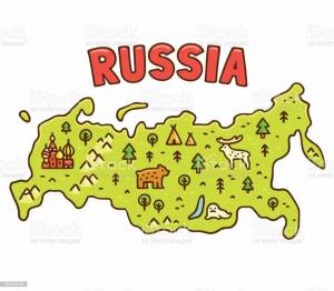 Раскраска карта россии с животными #21 #334992