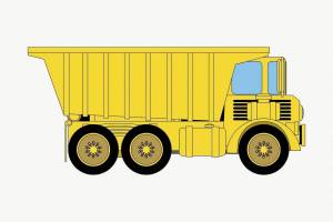 Раскраска картинка для детей грузовик #22 #335345