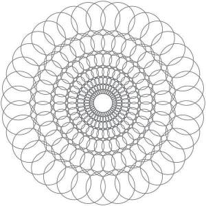Раскраска картинка по кругу спираль #17 #335670