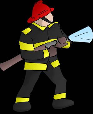 Раскраска картинка пожарный для детей #12 #335695