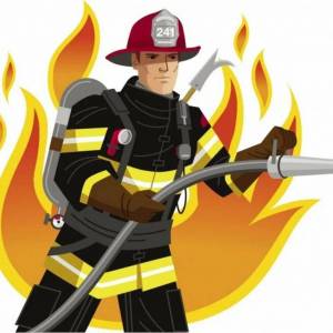 Раскраска картинка пожарный для детей #13 #335696