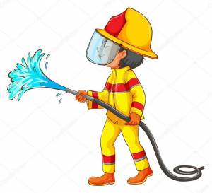 Раскраска картинка пожарный для детей #26 #335709