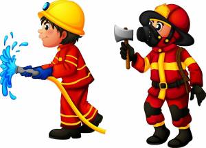 Раскраска картинка пожарный для детей #28 #335711