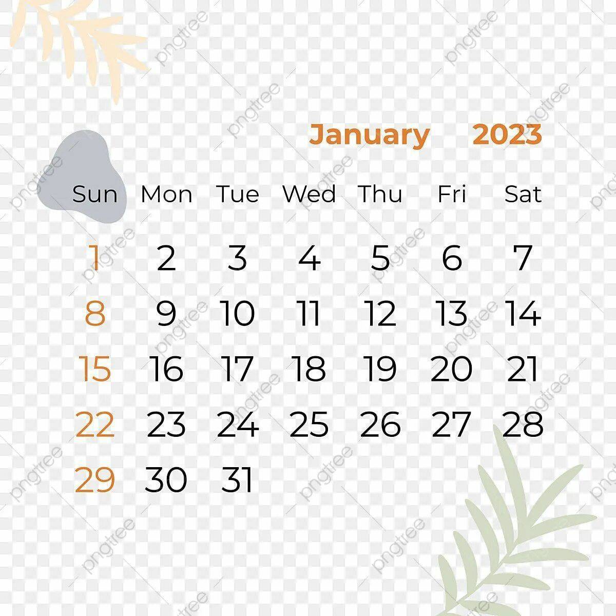 Календарь январь 2023 #2