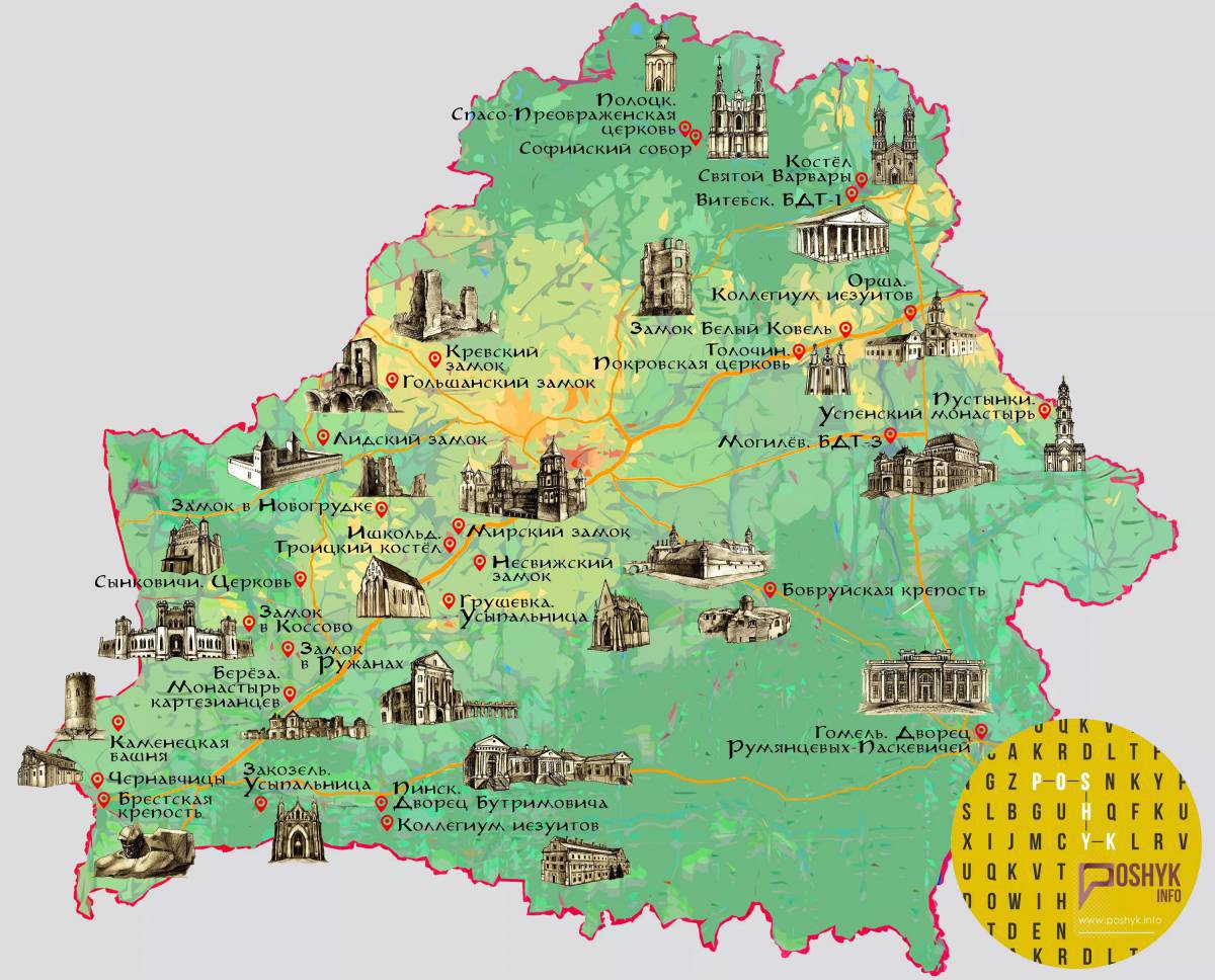 Карта беларуси для детей #33