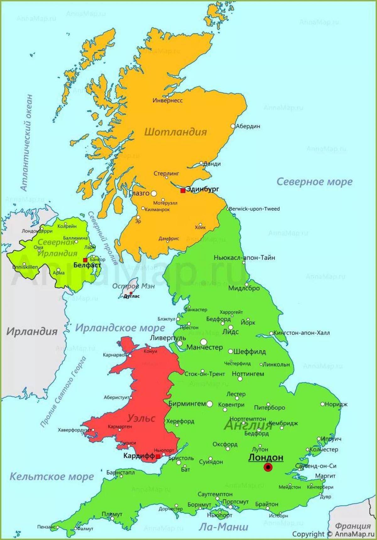 Карта великобритании #11