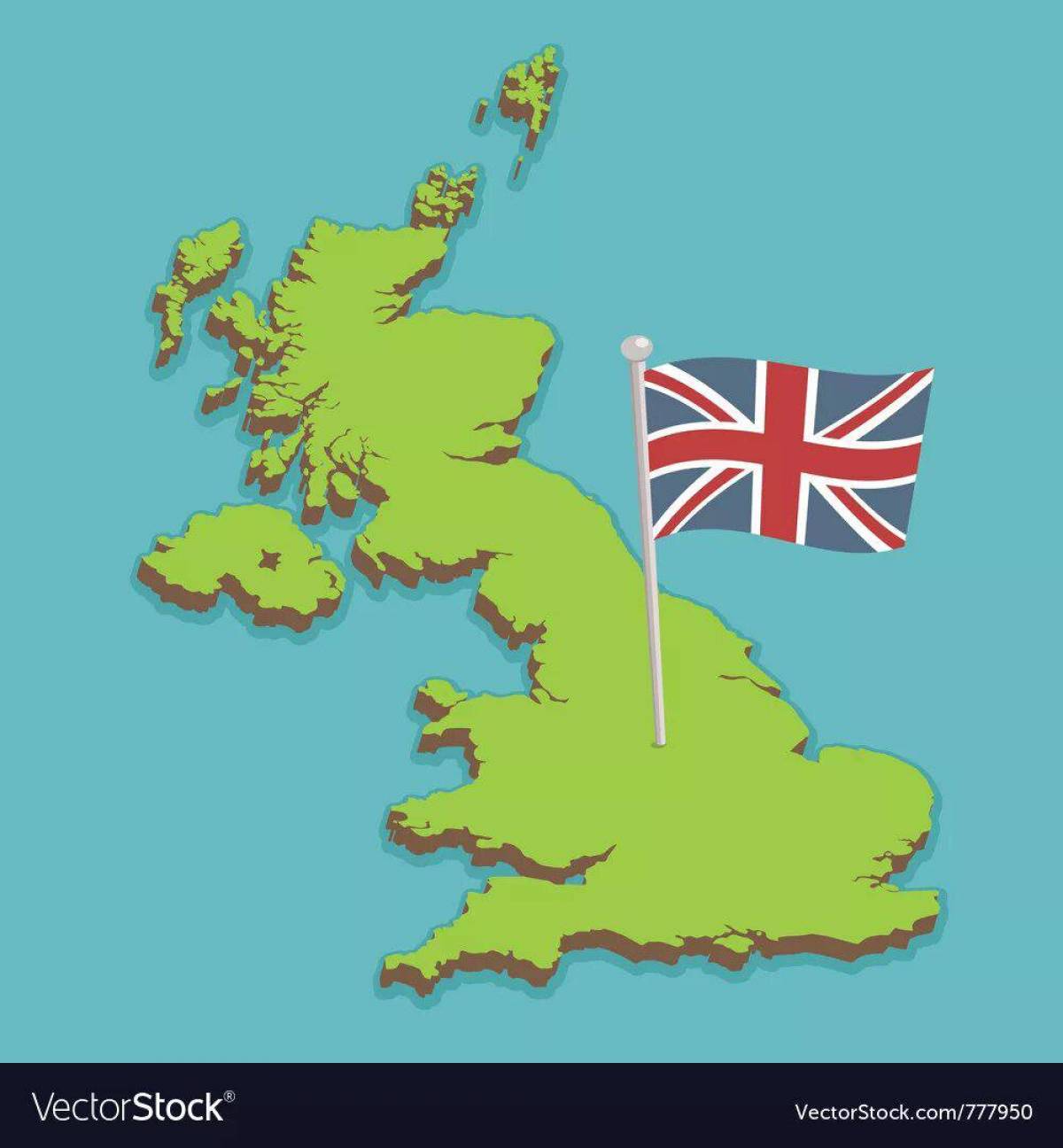 Карта великобритании #13