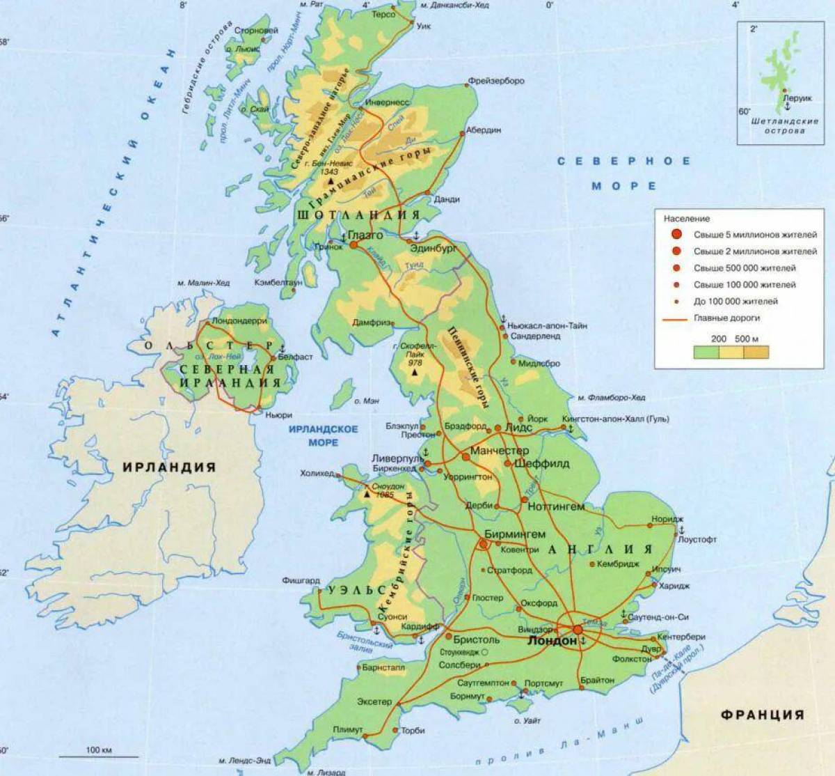 Карта великобритании #15