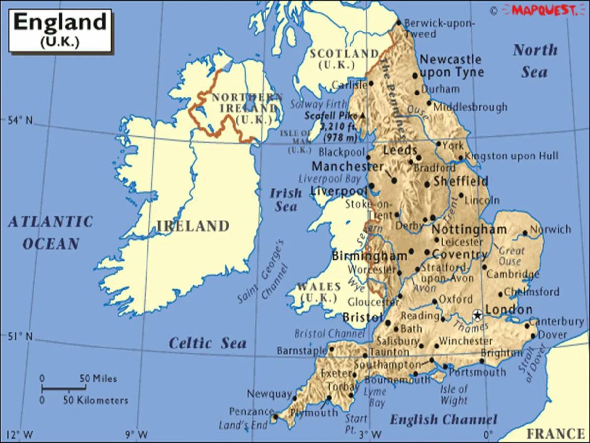 Карта великобритании #17