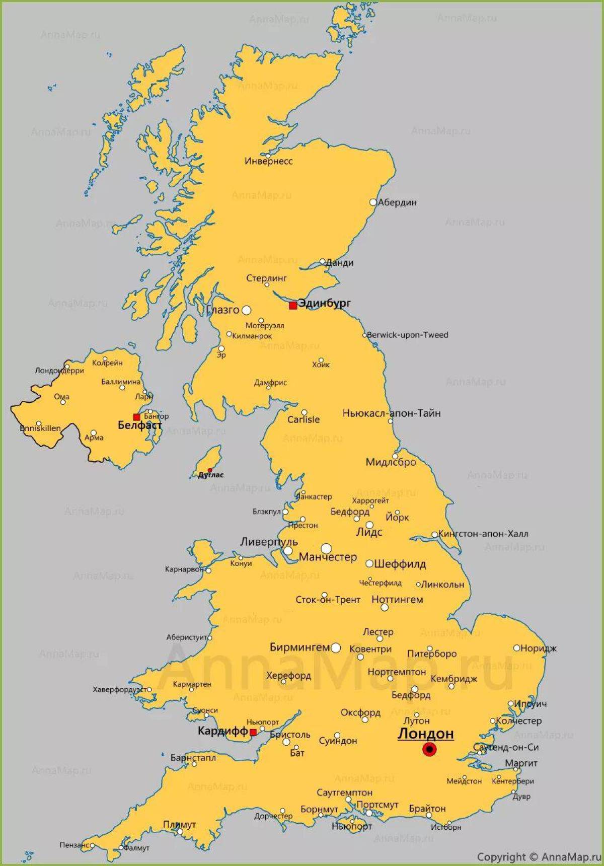 Карта великобритании #31
