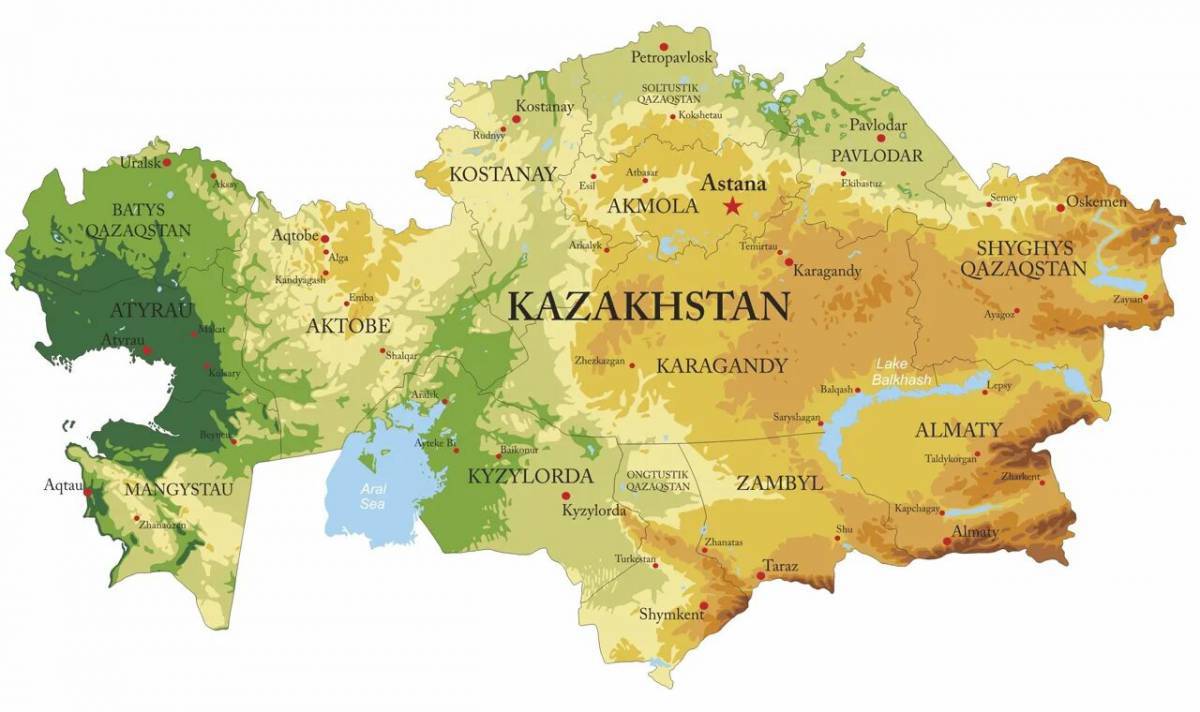 Карта казахстана #16