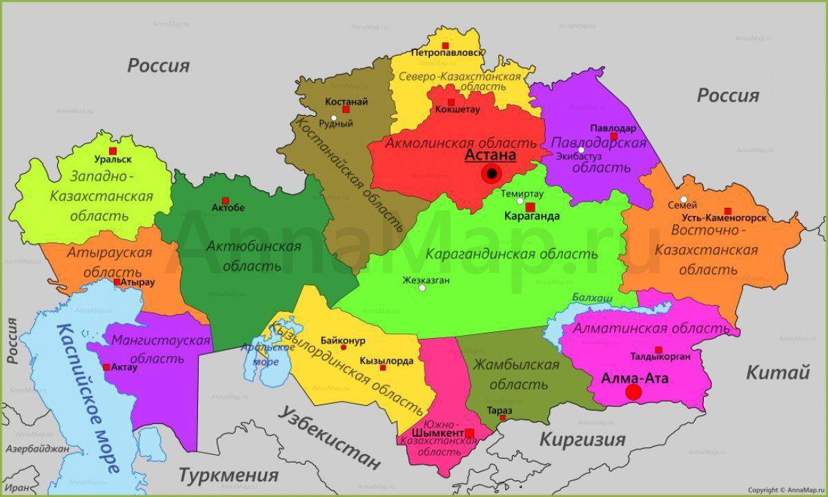 Карта казахстана #19