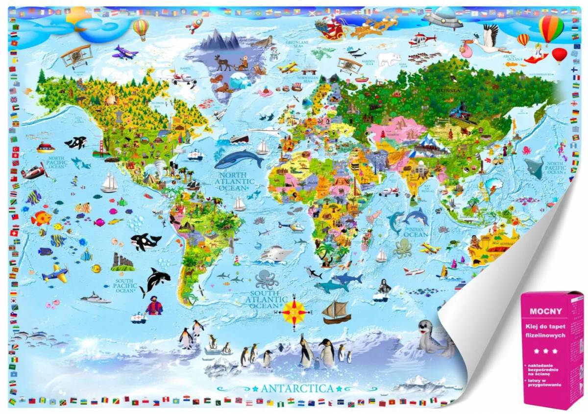 Карта мира для детей #1