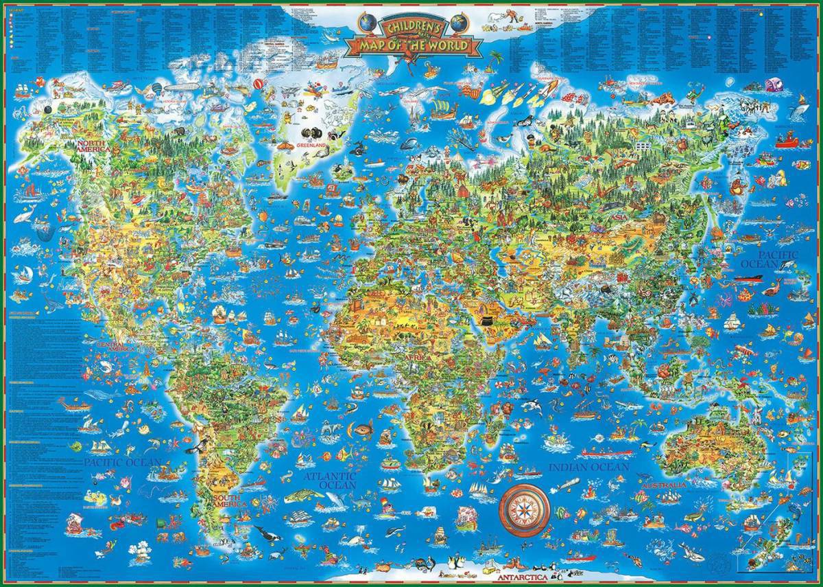 Карта мира для детей #4