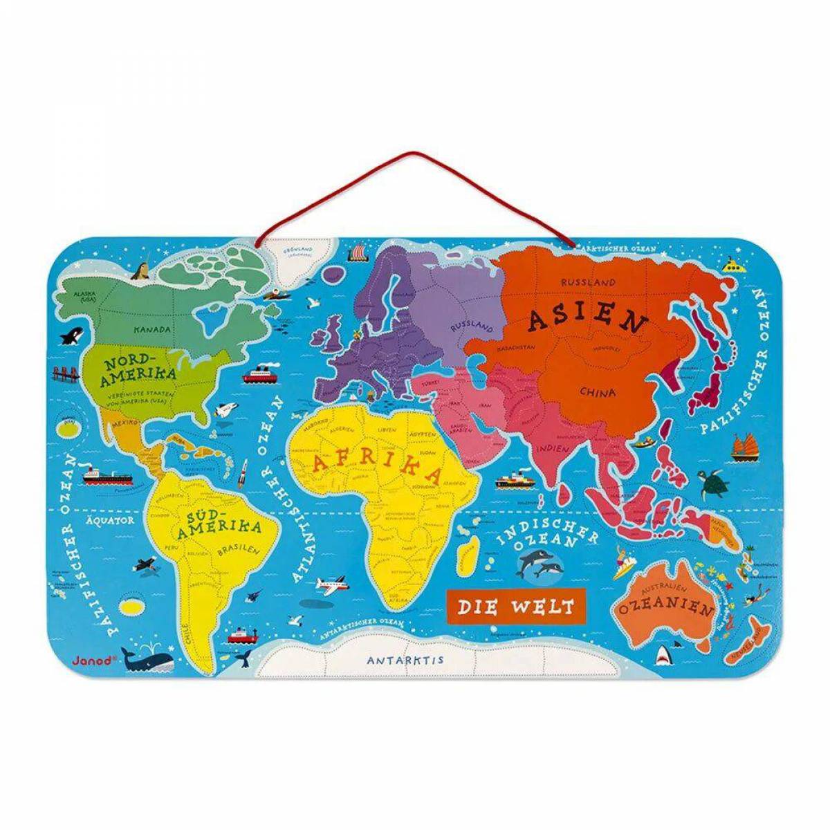 Карта мира для детей #6