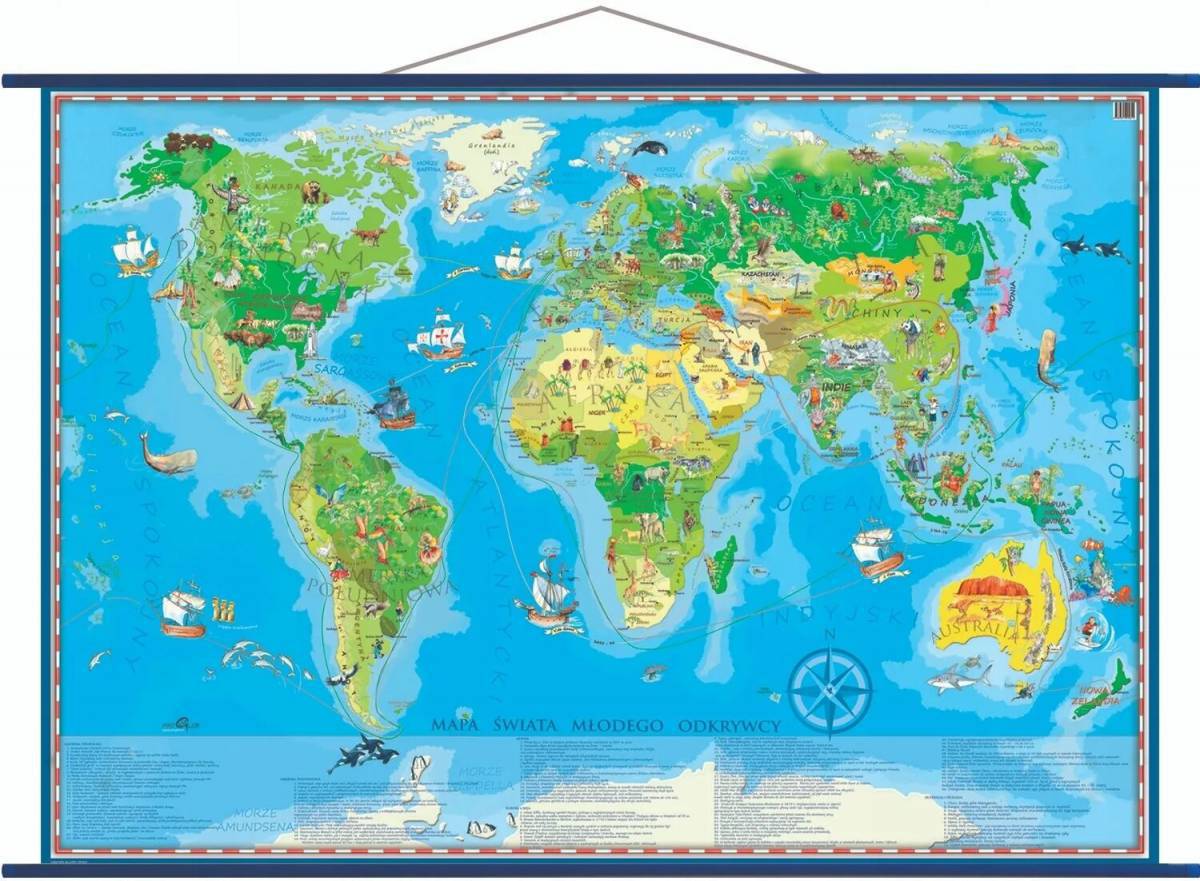 Карта мира для детей #13