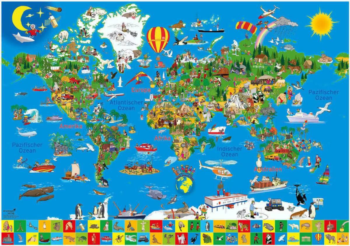 Карта мира для детей #17