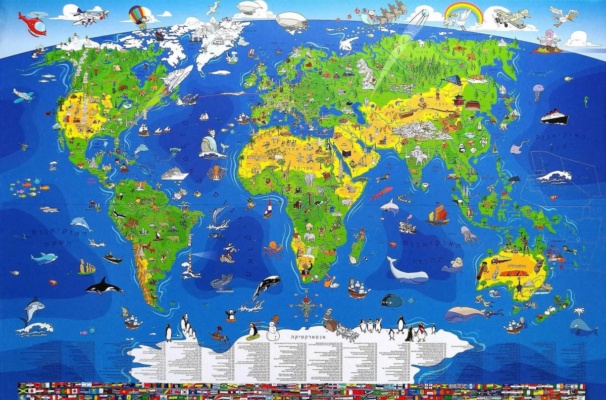 Карта мира для детей #19