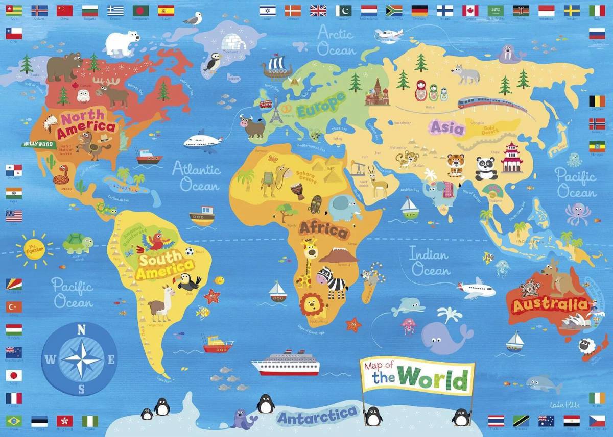 Карта мира для детей #22