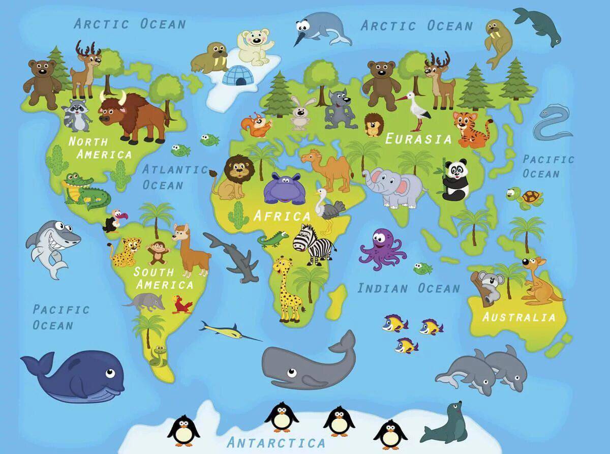 Карта мира для детей #33