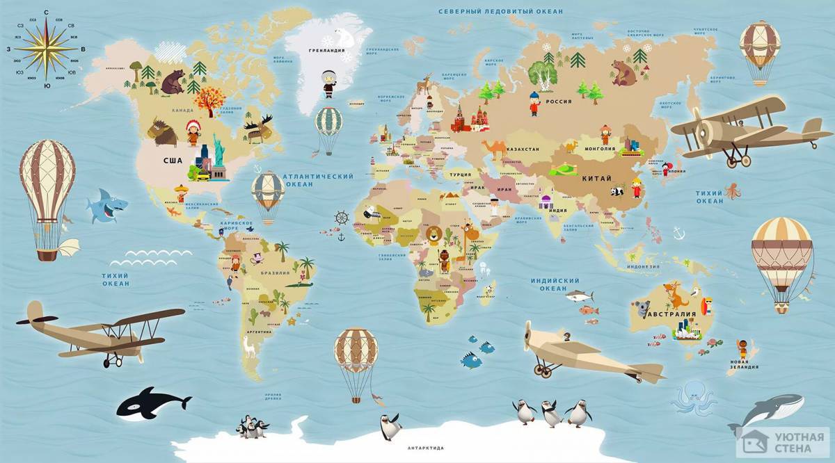 Карта мира для детей #35