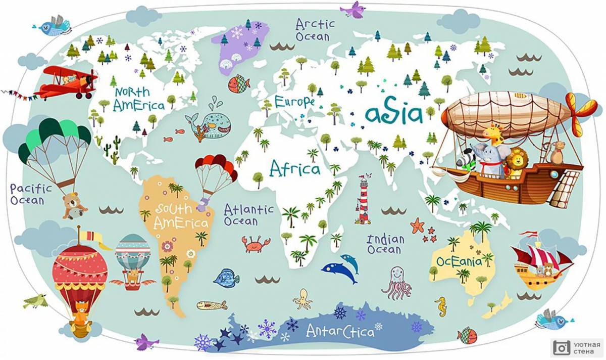 Карта мира для детей #39
