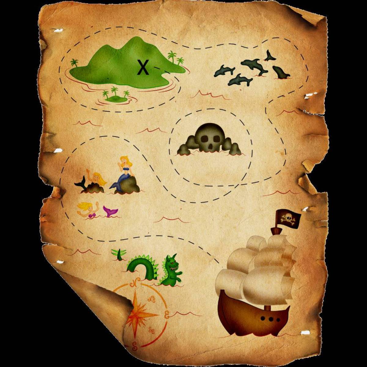 Карта пиратская #37