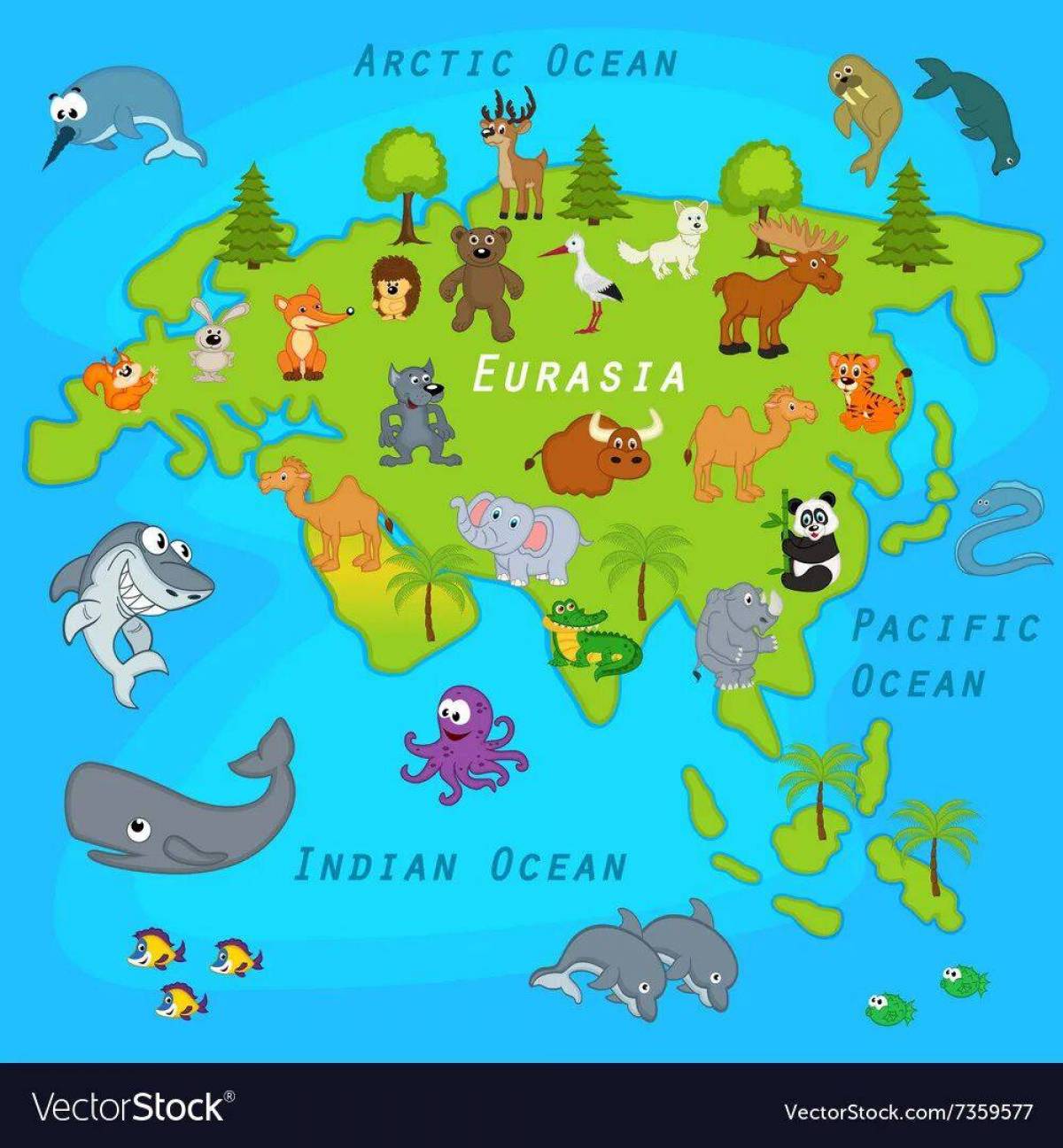 Карта россии с животными #16