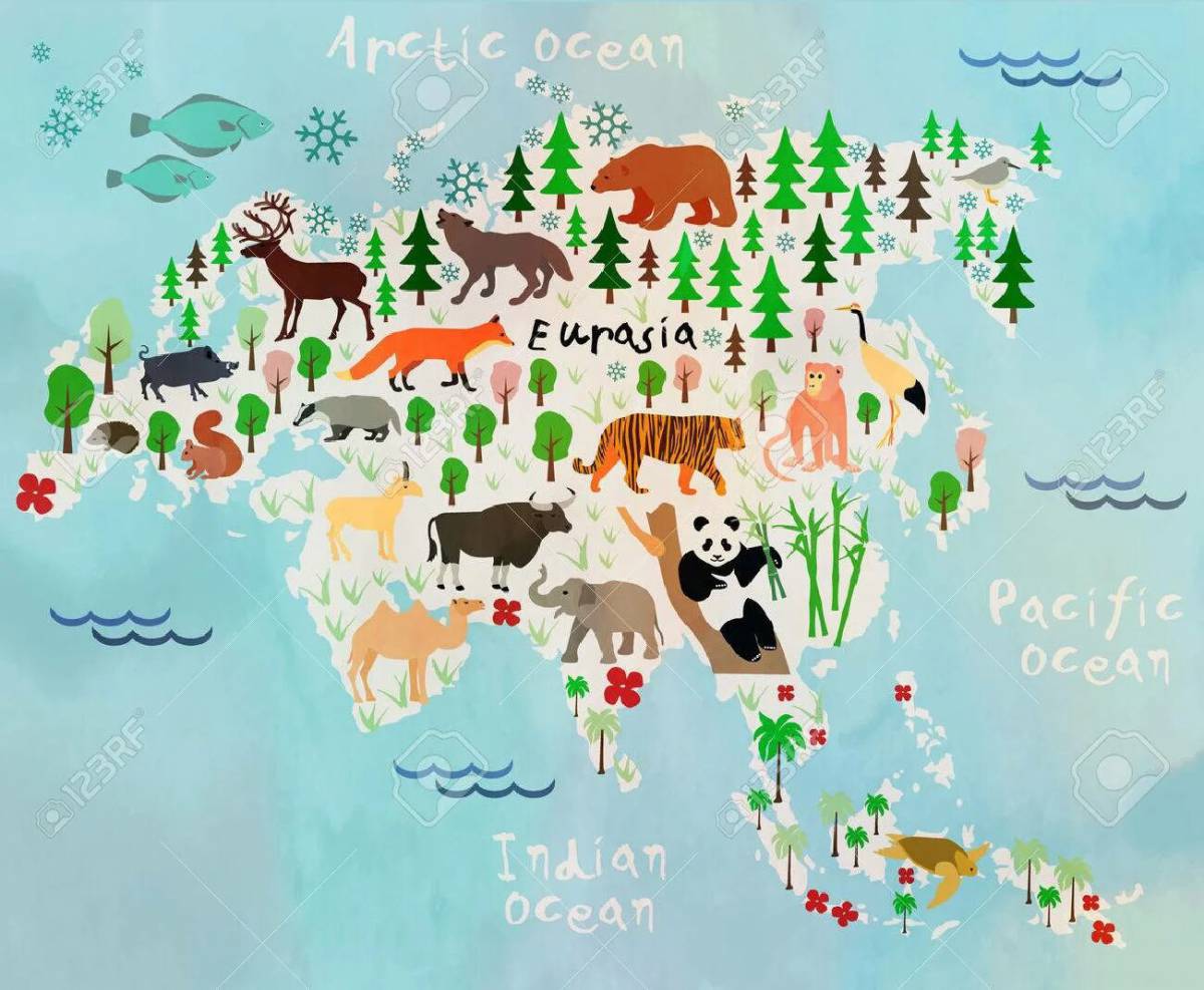 Карта россии с животными #17