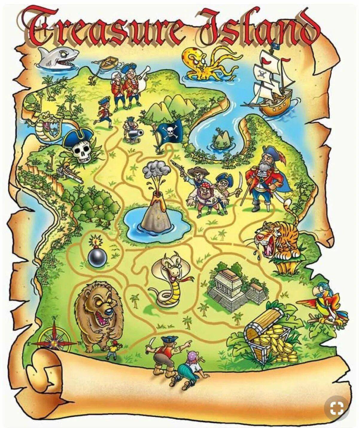 Карта сокровищ для детей #14