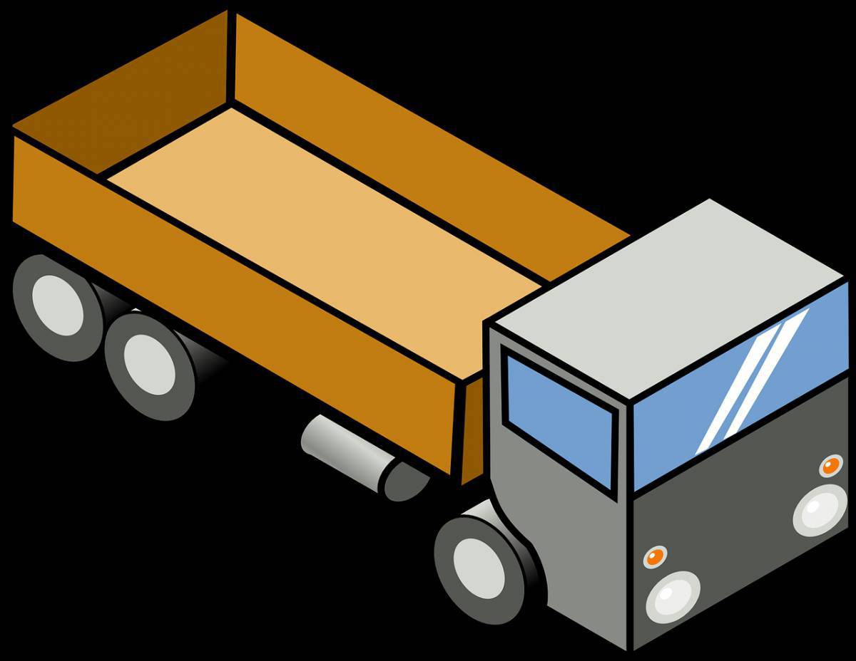 Картинка для детей грузовик #13