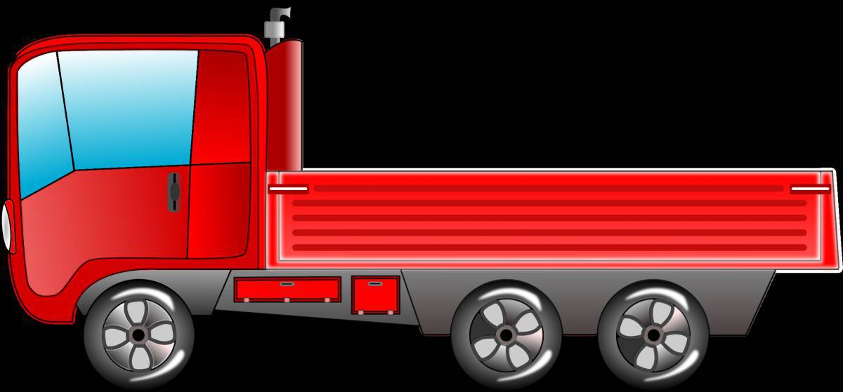 Картинка для детей грузовик #19