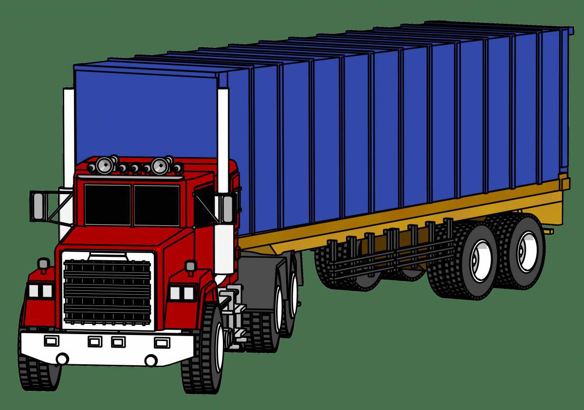Картинка для детей грузовик #21