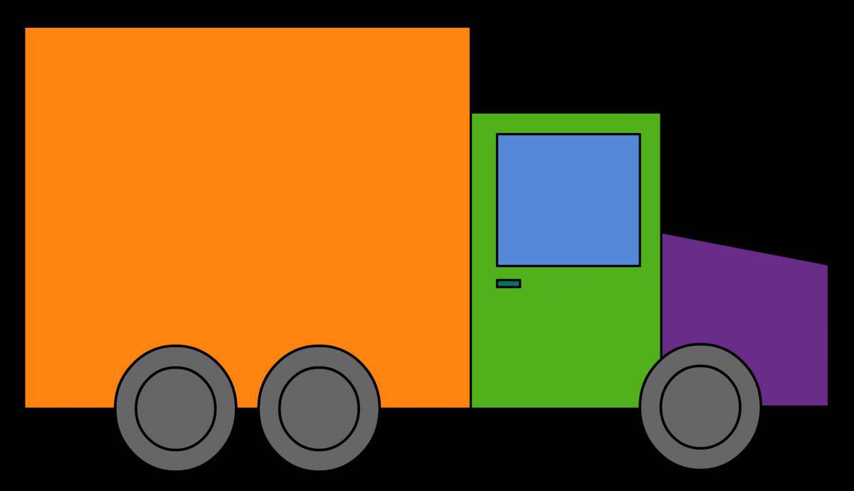 Картинка для детей грузовик #27