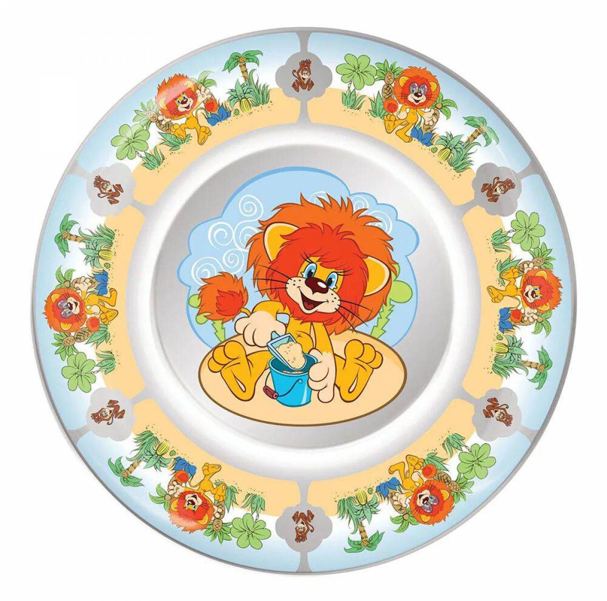 Картинка для детей тарелка #2