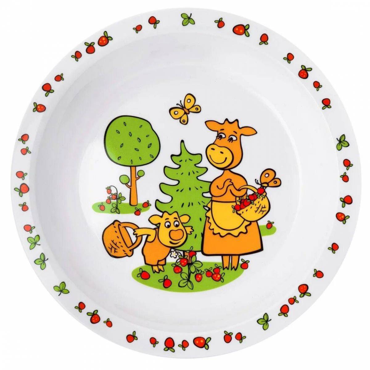Картинка для детей тарелка #30